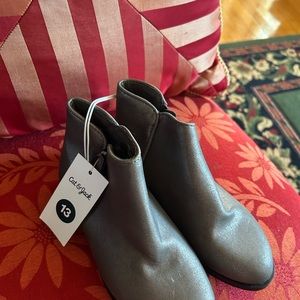 Brand new Silver ankle boots for small girl. Never worn.